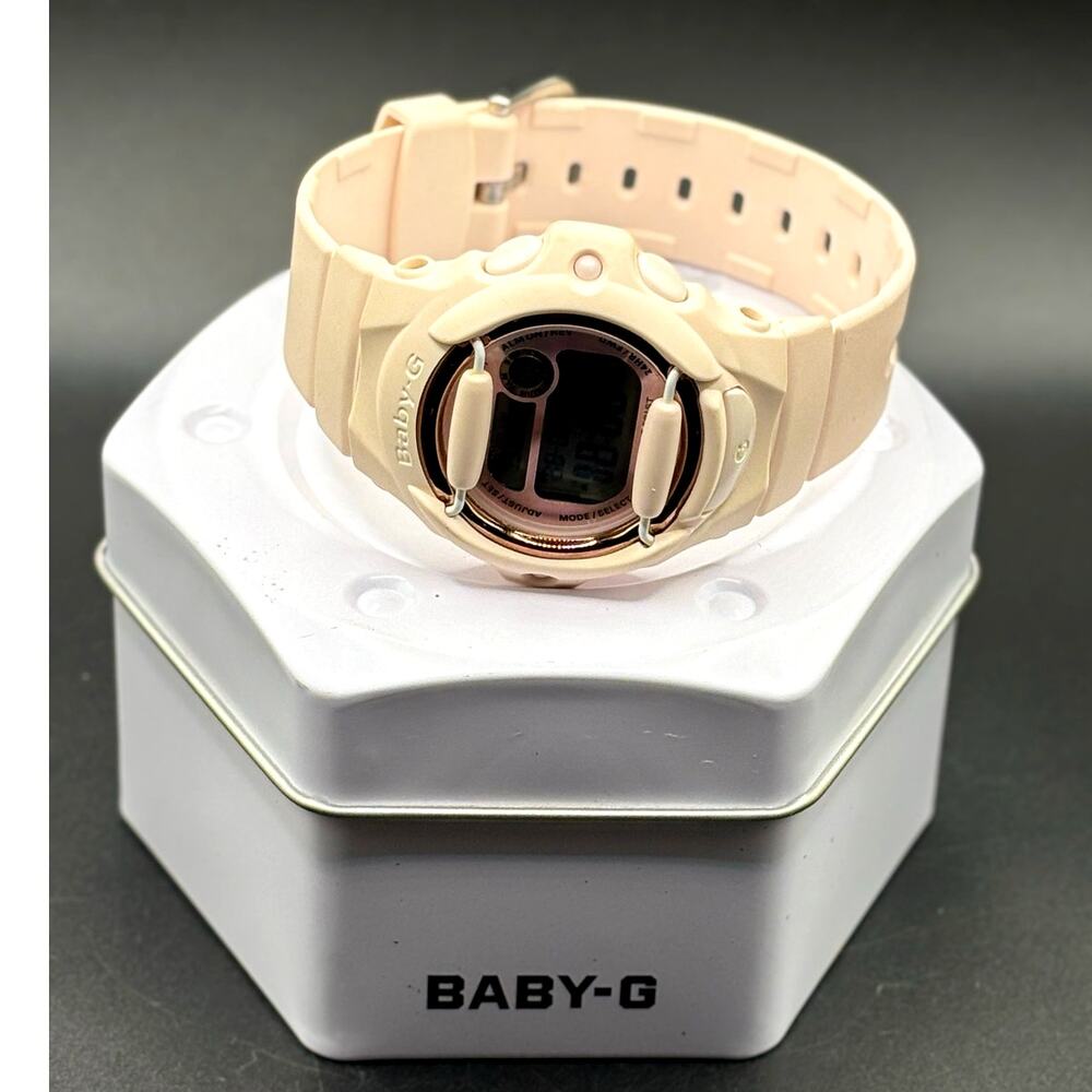 Casio Baby-G BG169G-4 Pink Champagne Gold Digital Women's Watch NIB Discontinued - Picture 4 of 17
